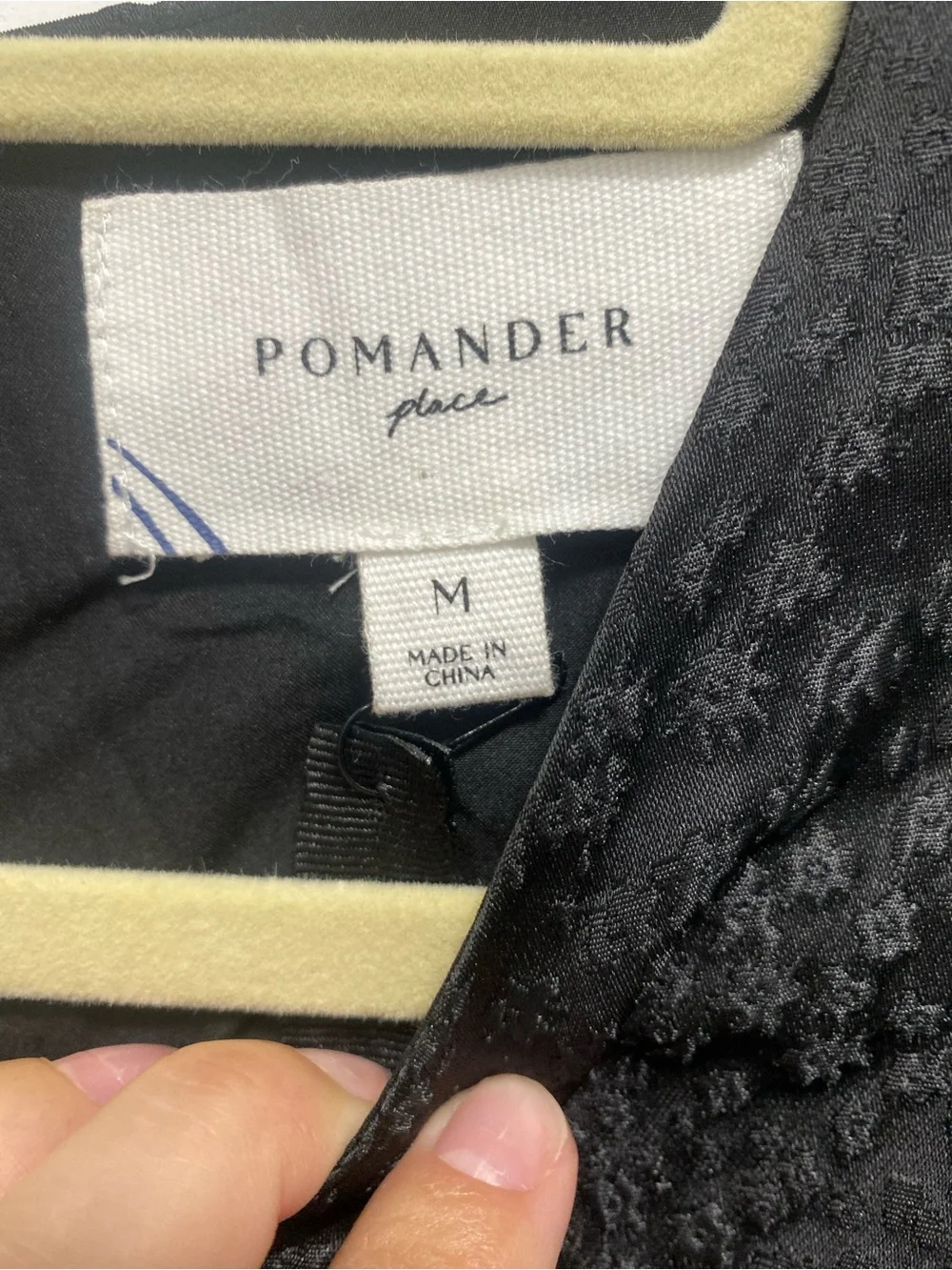 POMANDER PLACE Black Jacquard Lyla Blouse